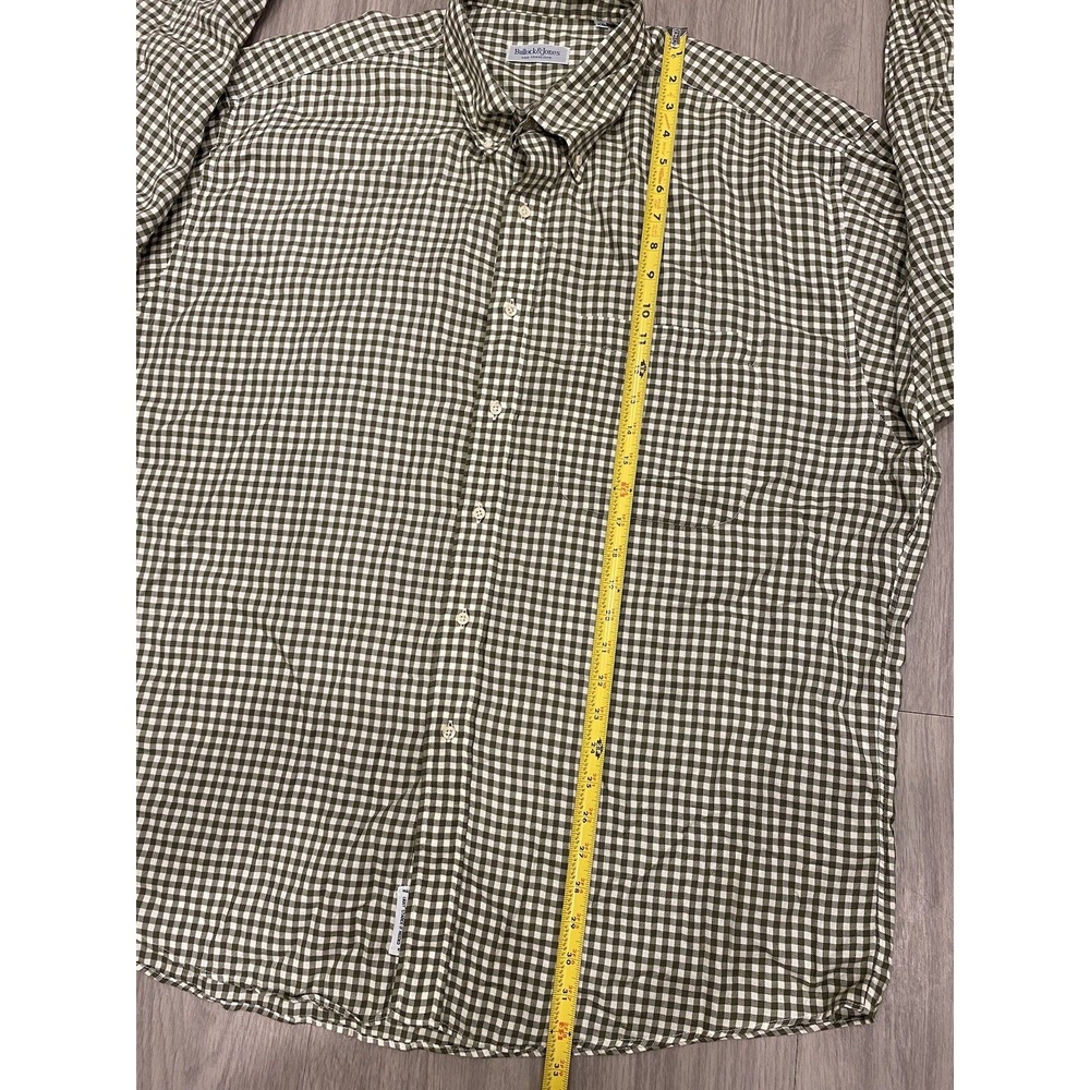 Bullock & Jones Shirt Mens XXL Green Plaid Check Button Up San Francisco 2XL - Picture 5 of 7